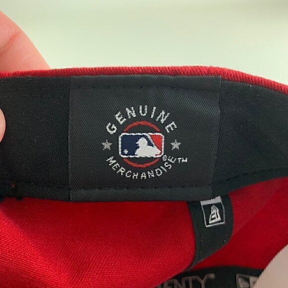 Oakland Athletics MLB Red White Patriotic New Era Relaxed Fit Adjustable Hat - Picture 6 of 6